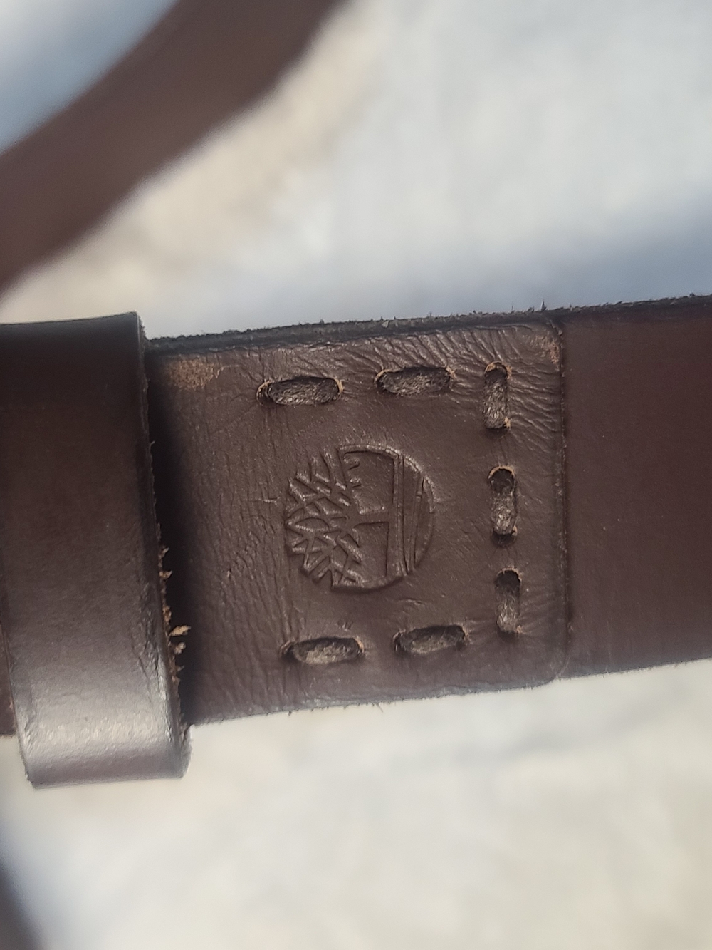 Timberland Men’s Brown Leather Belt - Classic Casual Style